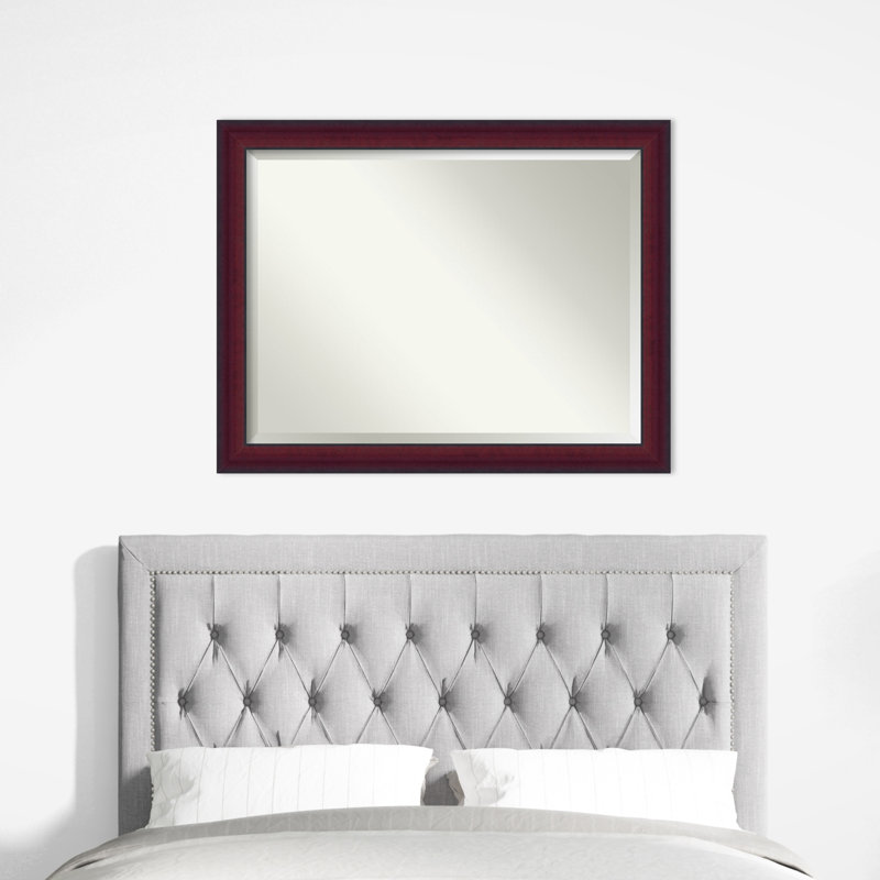 Jermall Solid Wood Rectangle Wall Mirror, 29.25" H x 41.25" W