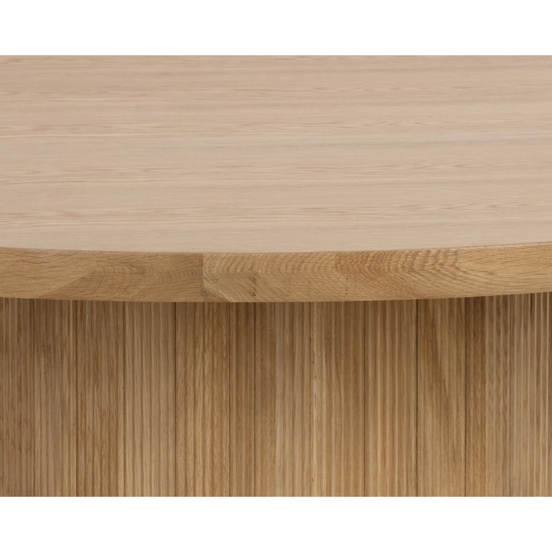 68'' Round Reclaimed Oak Dining Table with Gold Base
