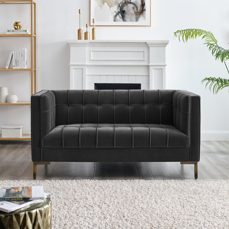 Isabella 2 Seater Velvet Sofa, Grey