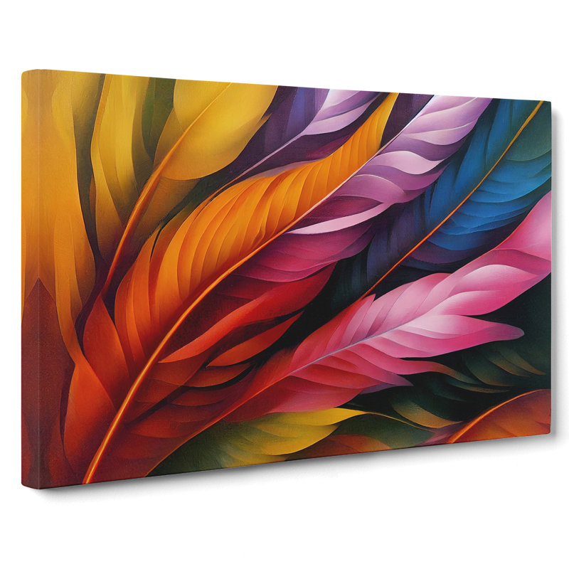 Blessed Bird Feathers - Wrapped Canvas, 50cm H x 76cm W x 3cm D