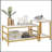 Coffee Tables Set of 2, 2-Rier Rectangle and Round Coffee Table with Storage Shelves