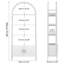 Arched Book Shelf, Bookcase With Doors Storage, 180cm Tall Bookshelf With Sturdy Metal Frame, E1 Quality Boards, Freestanding Display Shelving Unit Living Room-893028659