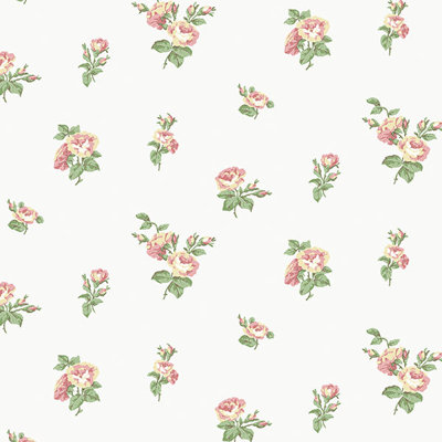 Rouleau de papier peint à petites roses 32,7 pi x 20,5 po Alfredina