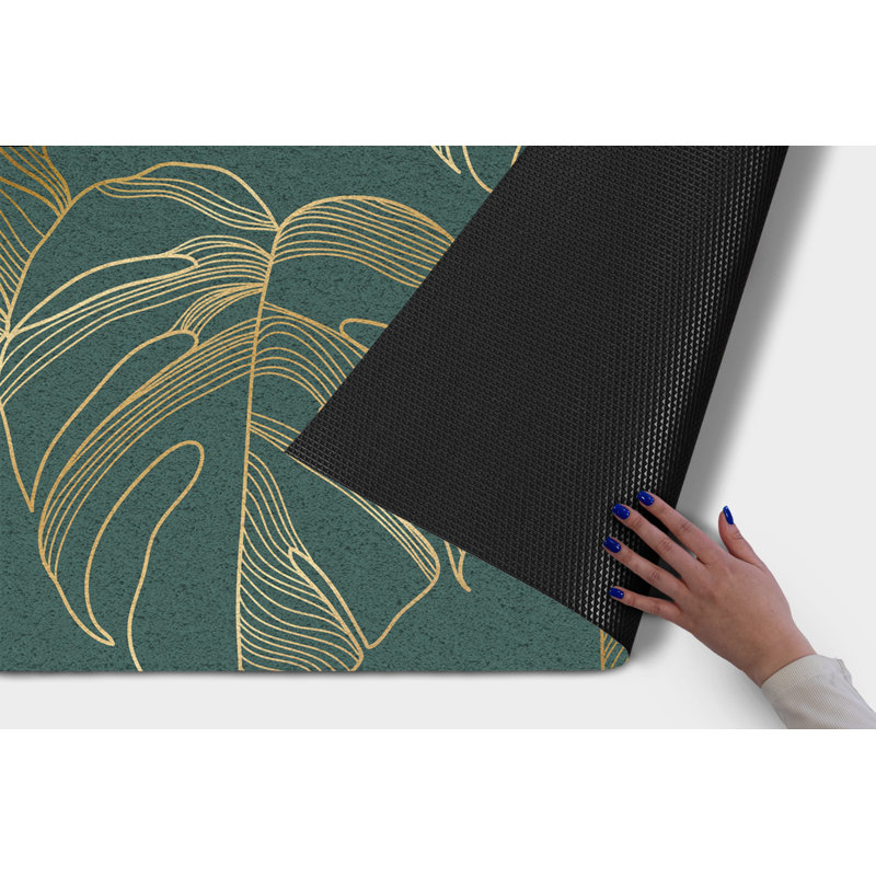 Non-Slip Floral Outdoor Doormat