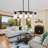 5 - Light Dimmable Kitchen Island Square / Rectangle Chandelier