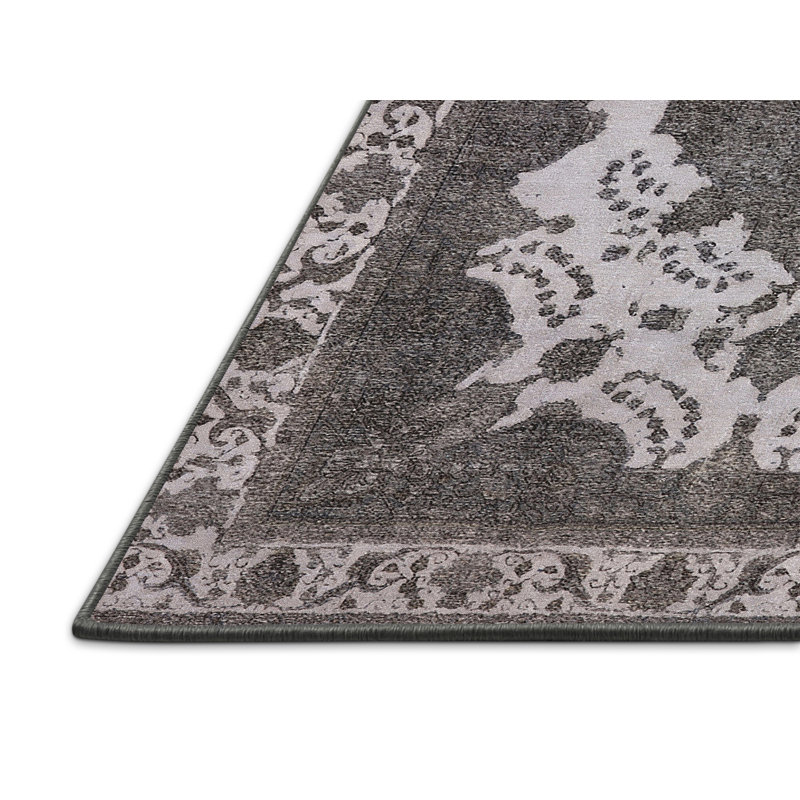 Tapis oriental beige / noir Diran, Rectangle 5 pi x 7 pi