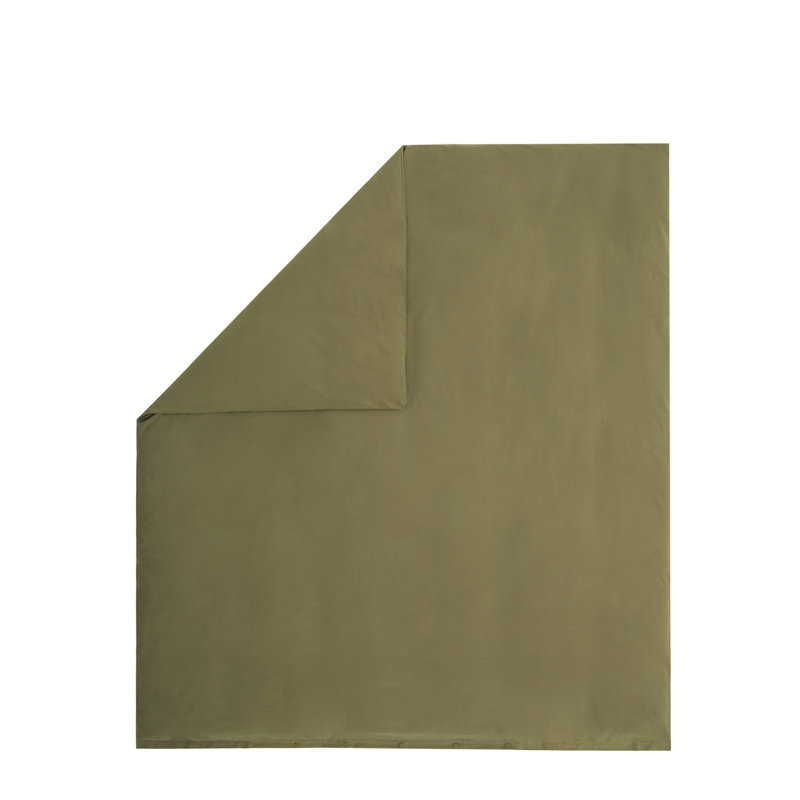 Penny Cotton Duvet Cover, Green, King Duvet Cover