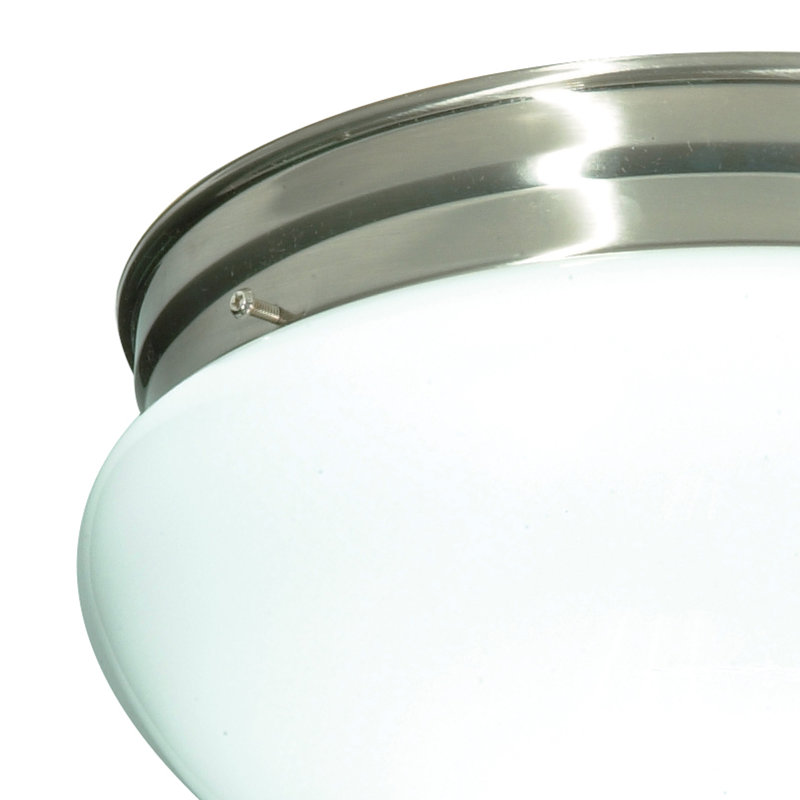 Chacon Glass Flush Mount, Brushed Nickel