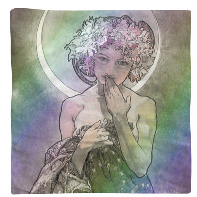 Serviette de coton 10 po alphonse mucha moon star