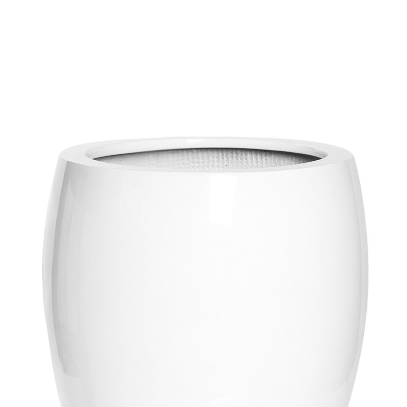 Minimalist Pots Handmade Fiberstone Planter, White