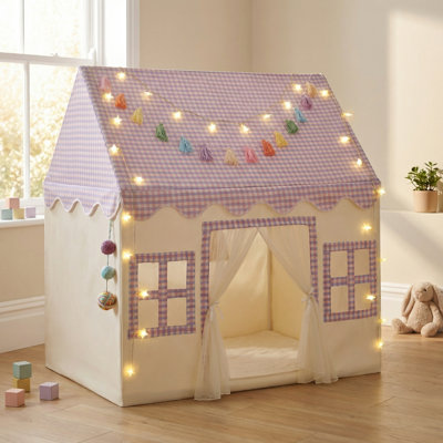 Tente de jeu d'intérieur pour enfants avec guirlande Tassel