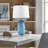 Chokio Blue Confetti Glass Table Lamp