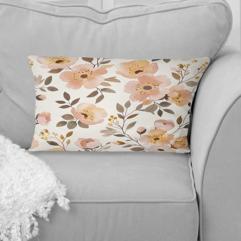Coussin lombaire pastel rose rosé Blooms VII