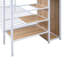 Lit superposé simple en métal avec échelle de rangement latérale et garde-robe-5925025