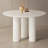 46.06" Modern Round Dining Table, Cream White Kitchen Table for Kitchen, Bar, Living Room-1021292680