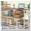Bureau de travail en L avec moniteur