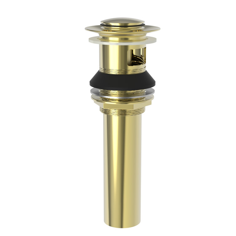 Push Pop-Up Bathroom Sink Drain with Overflow Holes