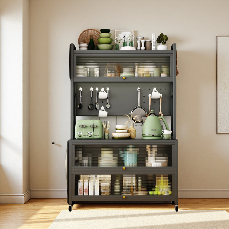 Metal Storage Shelves, Gray