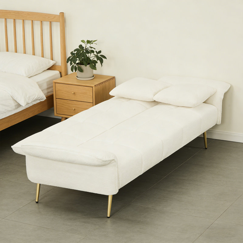 70.1-inch multifunctional foldable futon sofa bed with adjustable armrests, velvet fabric double seat, suitable for living room, apartment or home office