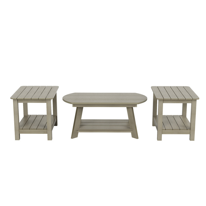 Arrlo Outdoor Side Table , in. W in. D, Weather Gray