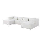 modular sofa  BEIGE  chenille fabric,  simple and grand, the seat and back is very soft. this is also a