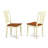  5 Piece Kitchen Table & Chairs Set Includes a Rectangle Dining Room Table with Dropleaf and 4 Solid Wood Seat Chairs, 30x48 Inch, Buttermilk & Cherry-414572386-459596172-496796312