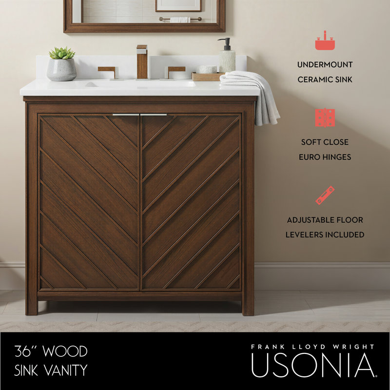 FLW Progression Wood Sink Vanity, 36