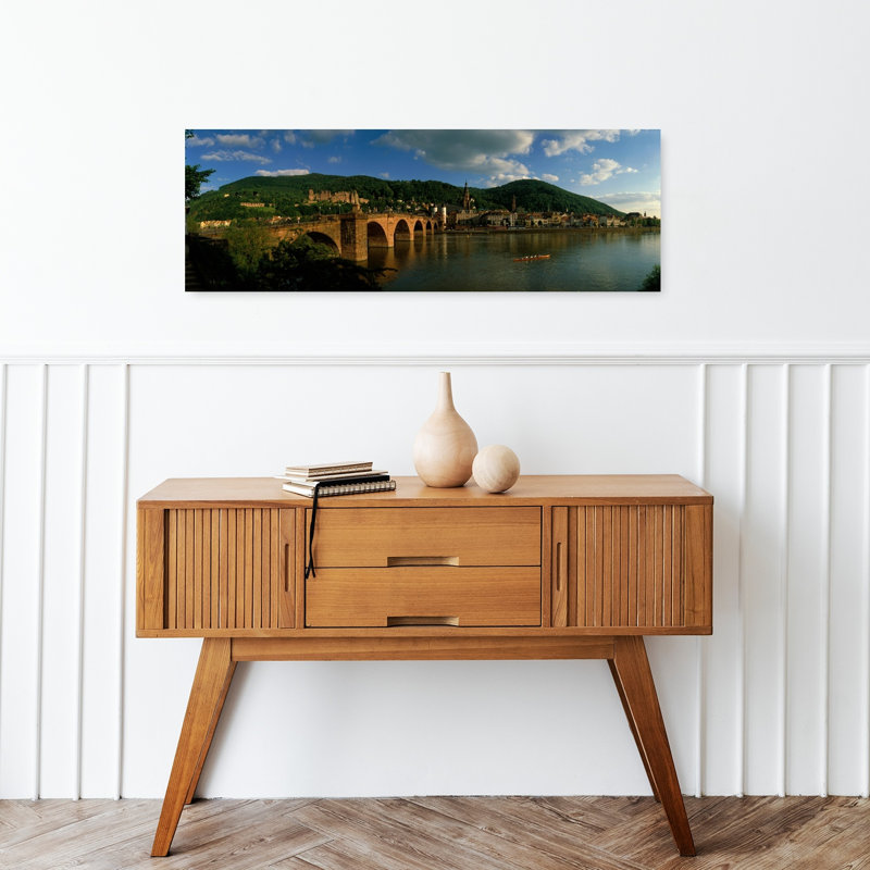 Pont, Heidelberg, Allemagne, architecture contemporaine abstraite, art mural, H 12 po x l 36 po