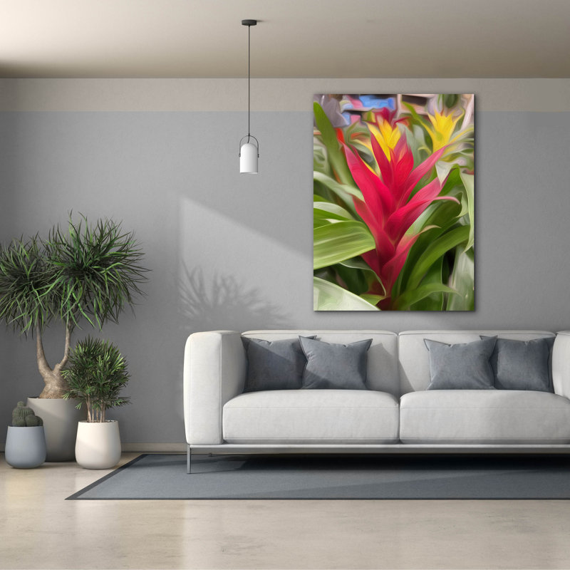  «Guzmania Flower» par Dante Plata, art mural sur toile, 40 po x 54 po, H 54 po x l 40 po