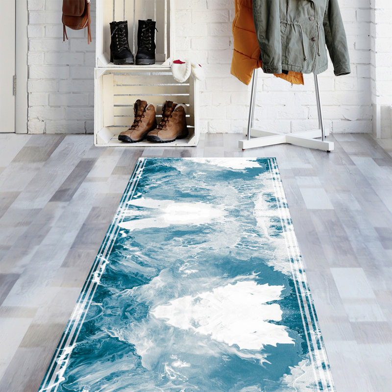 Horta Abstract Kitchen Mat, Runner 65 x 266cm