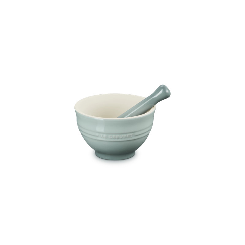 Le Creuset Stoneware Mortar And Pestle, 10 Oz. - Artichaut, Sea Salt