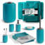 Complete 23 Piece Bathroom Accessory Set with Bath Rugs, Shower Curtain Set, Liner, and Hooks-62240011
