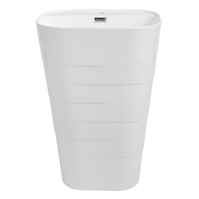 Lavabo autoportant en résine 24 po
