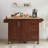 Culinary Rolling Kitchen Island with Rubberwood Countertop & Ample Storage-123751510