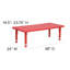 Ensemble de table d'activité rectangulaire avec chaises en plastique pour enfants de 7 pièces Goddard-9892136