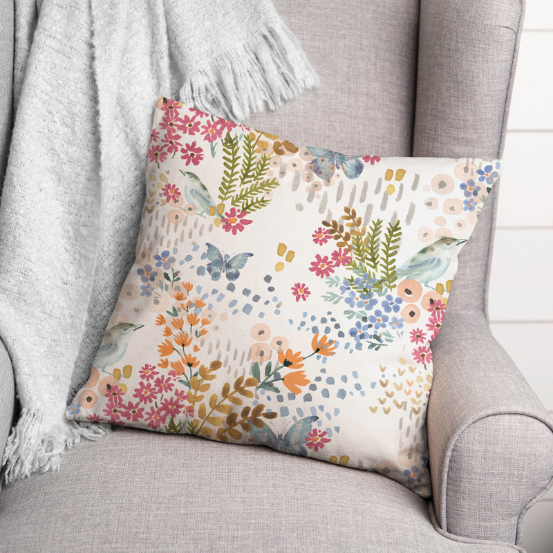 Coussin Floral, Blanc