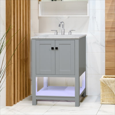 Meuble-lavabo 2 portes Akaysha