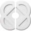 Médaillon de plafond contemporain en PVC de qualité architecturale 28 po x H 18 5/8 po x 1 po x P 9 3/4 po x P 1 po-137878011-137934470-137934478