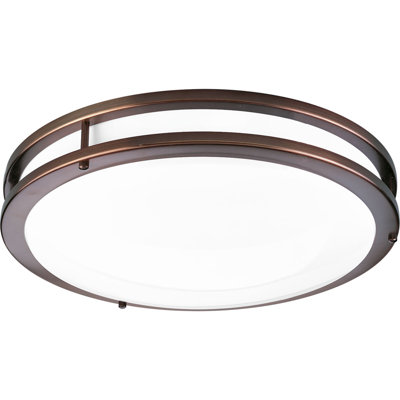 Plafonnier encastré circulaire simple de 14 po à 1 lumière Hodge