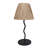 17'' Playful Metal Table Lamp with Natural Raffia Shade