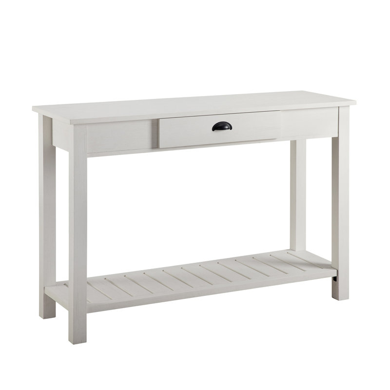 Cadhla 48" 1-Drawer Console Table, Brushed White
