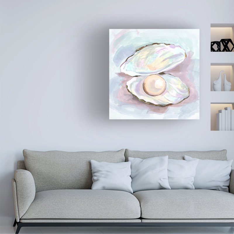 Art mural sur toile tendue - «Silent Opal II» de Melissa Wang, décoration murale pour le salon, la chambre à coucher ou le bureau - 35 x 35