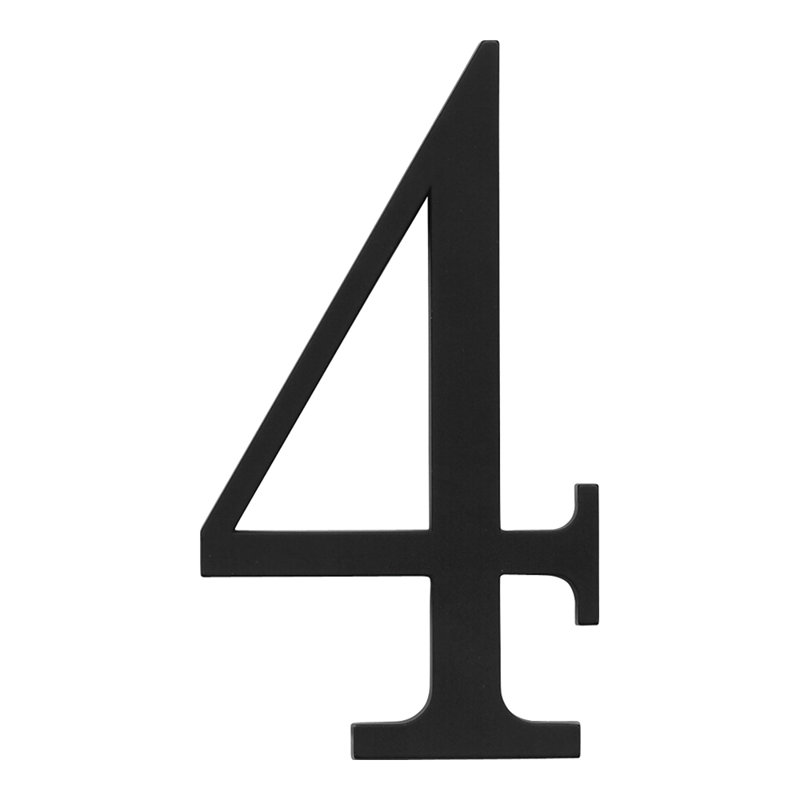 Traditionalist 6" H Surface Mount House Number, 4