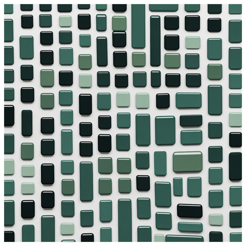Édredon vert à carreaux rectangulaires, Twin