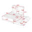 Lit plateforme moderne Dylahn avec lit gigogne simple, tiroirs et ports USB-770252541