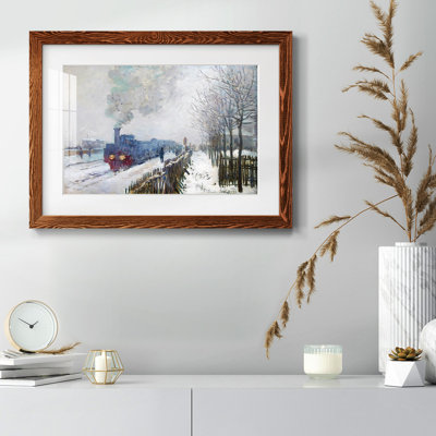 Train dans la neige, la locomotive, 1875