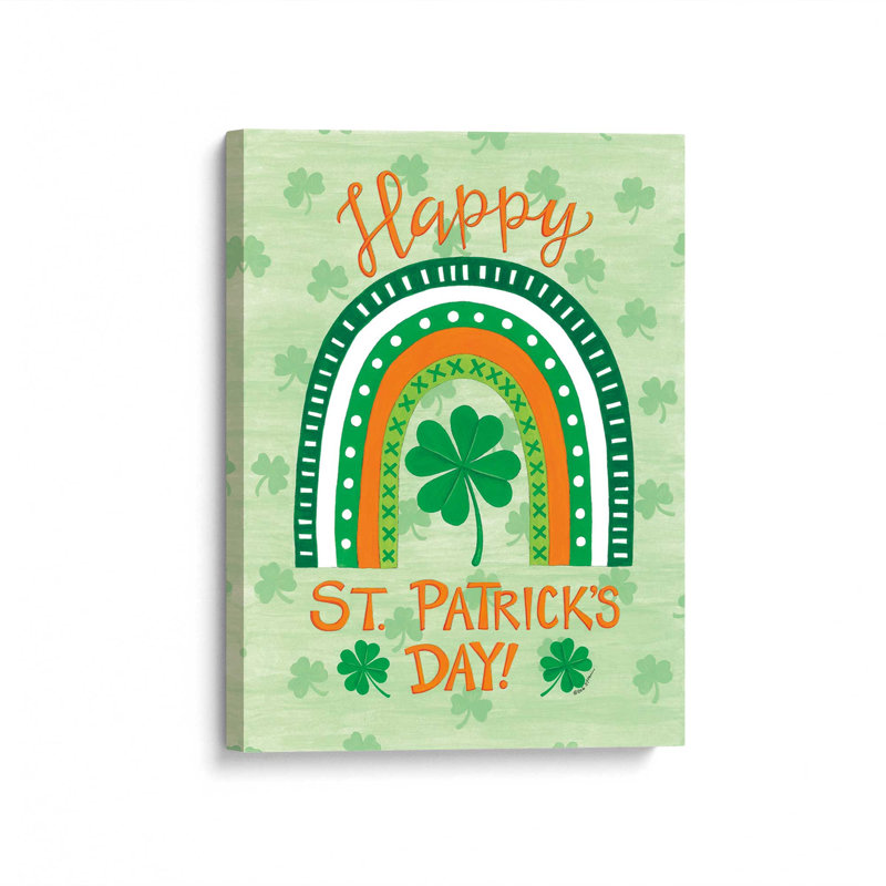 «St. Pat's Rainbow» par Deb Strain, reproduction d'art, L 12 po x H 16 po, Ne s’applique pas, Toile non encadrée
