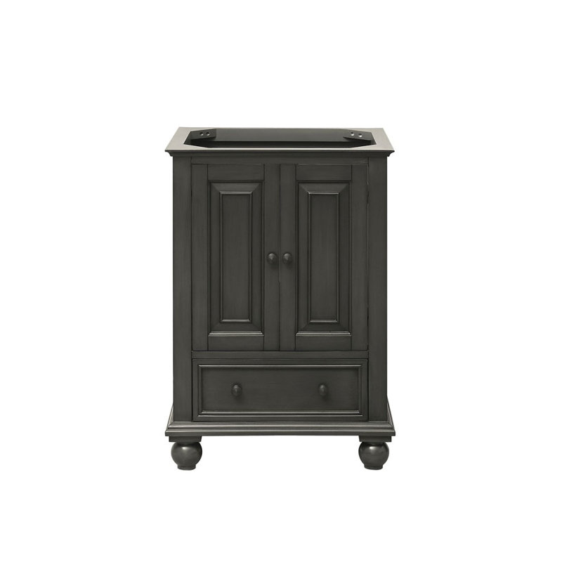 Base de meuble-lavabo simple 24 po Magruder, Glacis gris anthracite
