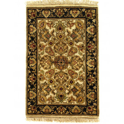 Ouseman Hand Knotted Area Rug in Beige