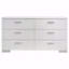 Commode 6 tiroirs, ultrabrillante